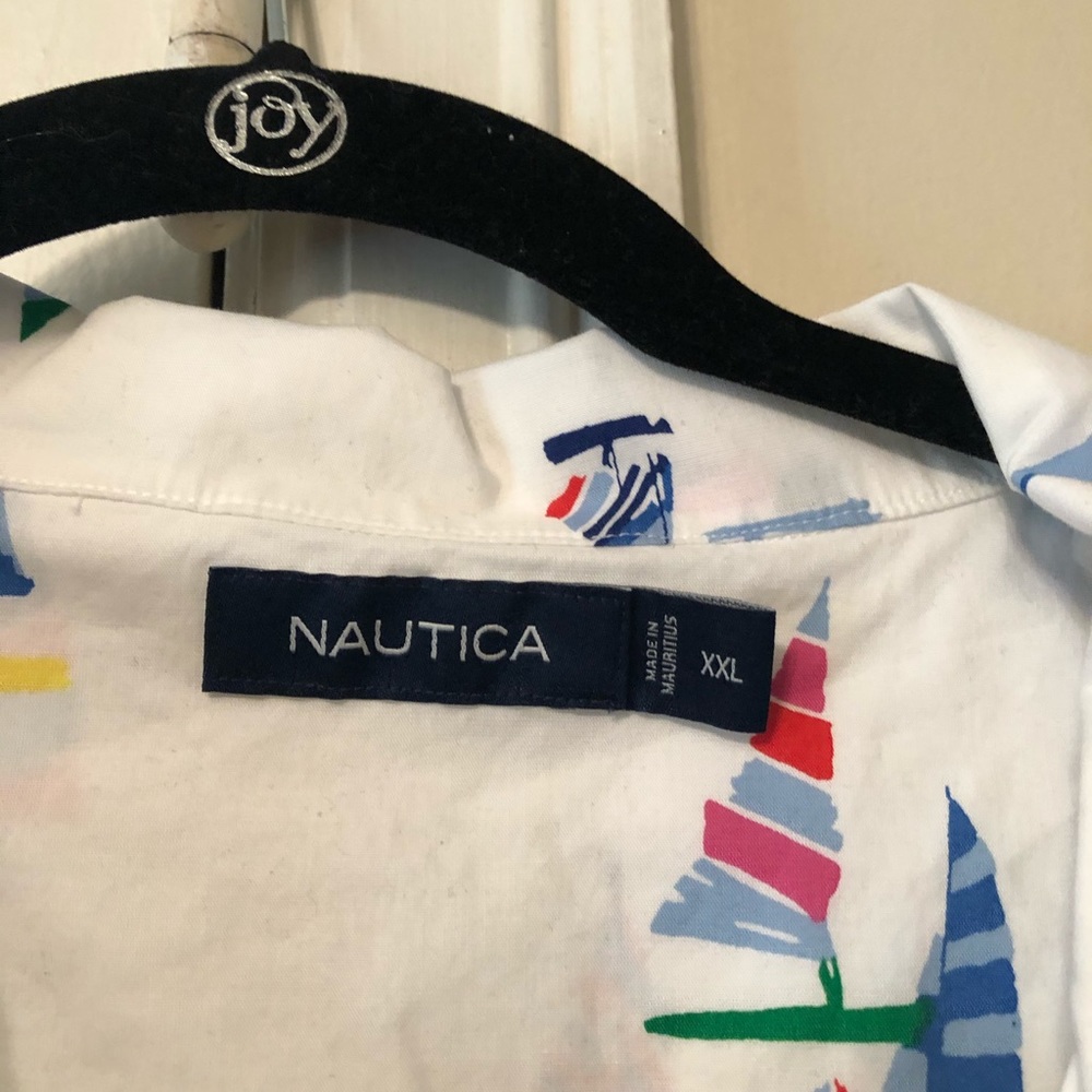 Nautica classic fit boat print camp shirt XXL - Picture 7 of 9